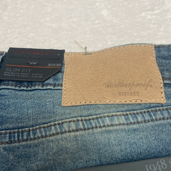 WEATHERPROOF VINTAGE NWT Size 30 X 30 1948 Selects Milton Slim Fit Blue Jeans - Picture 13 of 15